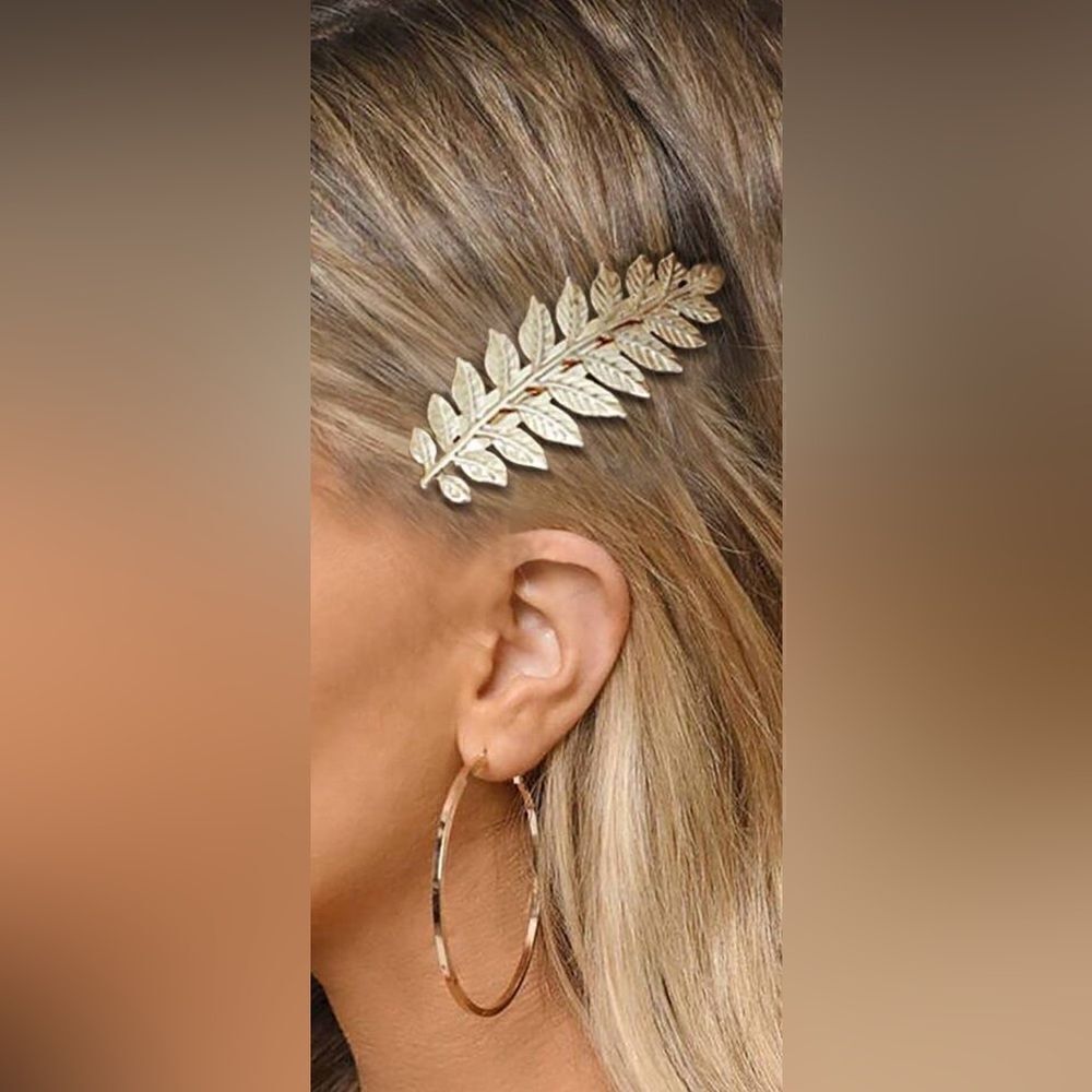 leaf hair clip #1401